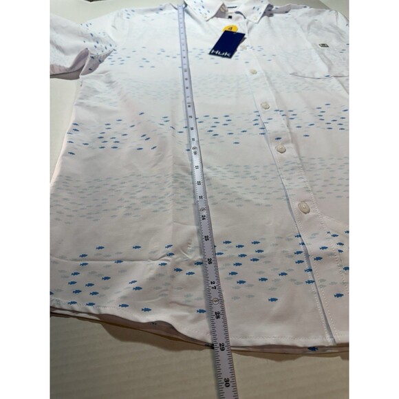 Huk Up Fishing Stream Kona Men's Shirt White Large - Picture 8 of 13